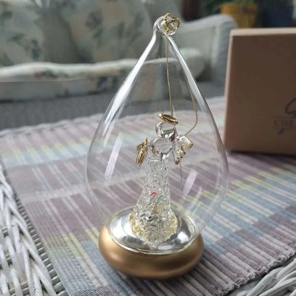 Vintage Avon Gift Collection 1999 Brilliant Spun Glass Angel Ornament Lovely